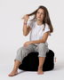 Atelier Del Sofa Round Pouf - Black
